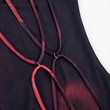 SC Print Backless Halterneck Maxi Dress GDSF-D26DS089