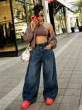SC Casual Denim Loose Wide Leg Jeans GYLN-5617