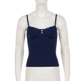 SC V Neck Solid Color Tank Tops GPKJ-MR48940