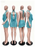 SC Backless Knits Sequin Mini Dress TR-1367