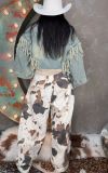SC Plus Size Cow Print Loose Jeans GYLN-8094