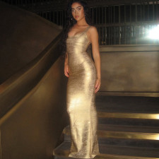 SC Sexy Slim Sling Maxi Dress XEF-K6D07105A