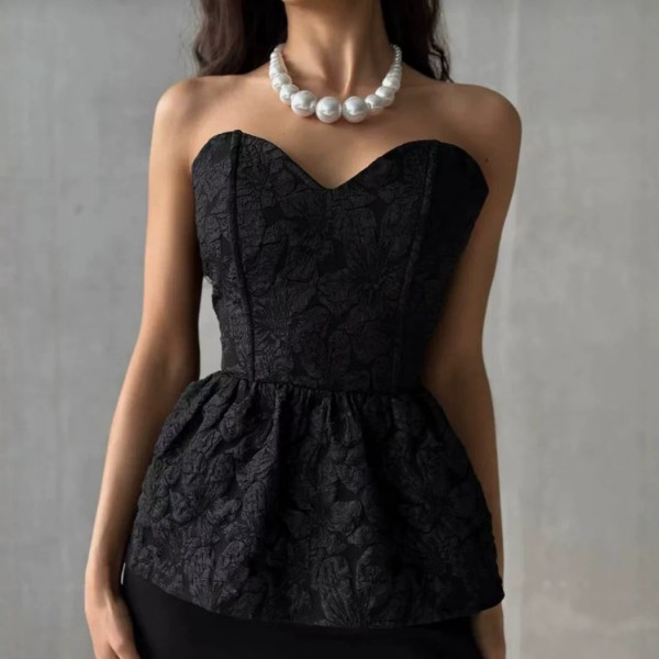 SC Solid Color Ruffles Backless Mini Dress GPBY-SH8317