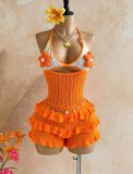 SC Knits Halterneck Hollow Out Romper CM-60511