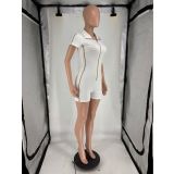 SC Zipper Short Sleeve Sport Romper FOSF-8828
