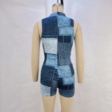 SC Print Sleeveless Romper GPBY-JM14496