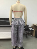 SC Plaid Print Loose Wide Leg Pants GHYX-TXY5340