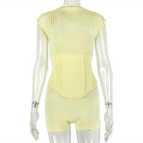 SC High Collar Sleeveless Romper GJYO-JP006330