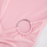 SC Solid Color Backless Seventh Jumpsuit MXBF-J26JP136