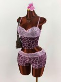 SC Lace Patchwork Sling Top Shorts Suit GXIY-K26L2269