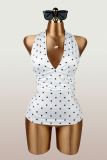 SC Polka Dots Print Backless Tops GXIY-K26L2054