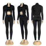 VIP1 Embroidery Coat+Tank Tops+Pants Suit GYSF-6280