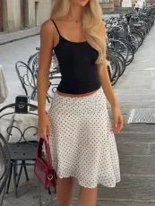 SC Polka Dot Print Irregular Two Piece Skirts Set YWXS-K26L2368