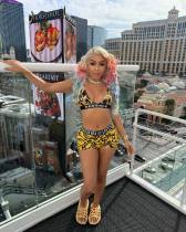 VIP1 Leopard Print Sleeveless Short Suit GFCF-1432