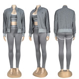 VIP1 Embroidery Coat+Tank Tops+Pants Suit GYSF-6280