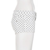 SC Polka Dots Print Denim Shorts GPKJ-MR48798