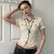 SC Short Sleeve Lapel Solid Color Shirt GPKJ-MR49194