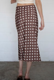 SC Polka Dot Print Slim Long Skirt QMZF-18023