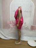 SC Deep V Neck Sleeveless Ruched Mini Dress SFY-863