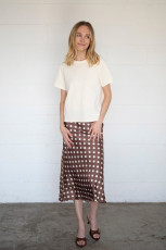 SC Polka Dot Print Slim Long Skirt QMZF-18023