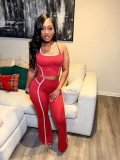 SC Sleeveless Sport Tank Tops Two Piece Pants Set SFY-871