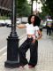 SC Plus Size Plaid Patchwork Loose Wide Leg Jeans GYLN-0512