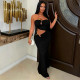 SC Sexy Hollow Out Backless Tube Top Maxi Dress BY-7696