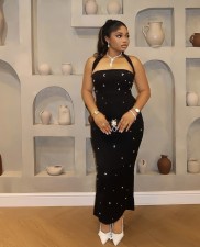 SC Halterneck Hot Drill Maxi Dress GADE-98311