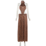 SC Sexy Hollow Out Backless Maxi Dress GZJQ-K6D06896A