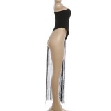 SC Sexy Solid Color Tassel Tops XEF-K6L03737A