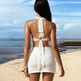 SC Sleeveless Backless Hollow Out Mini Dress GZJQ-K6D07078A