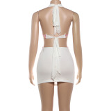 SC Sleeveless Backless Hollow Out Mini Dress GZJQ-K6D07078A