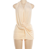 SC Halterneck Sleeveless Backless Mini Dress GZJQ-K6D07451A