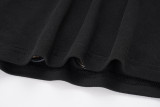 SC U Neck Hollow Out Mini Dress GPKJ-MR49211