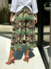SC Camouflage Print Loose Seventh Pants SH-391566