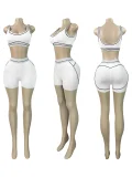 SC Contrast Color Sleeveless Tank Top Two Piece Set CH-26082