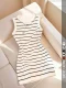 SC Print Sleeveless O Neck Mini Dress GSRX-755