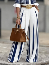 SC Color Block Press Pleated Pants SH-391557