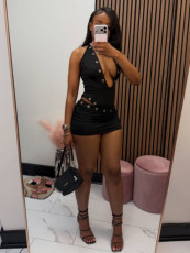 SC Deep V Neck Hollow Out Bodysuit Two Piece Skirts Set GTGE-MH1011