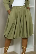 SC Press Pleated Loose Wide Leg Seventh Pants LSD-2841