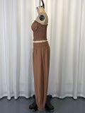 SC Solid Color Sling Top Lantern Pants 2 Piece Set GWDS-260403