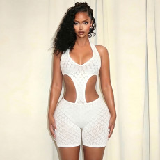 SC Sexy Backless Tie Up Hollow Out Romper MXBF-J26RP175