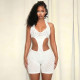 SC Sexy Backless Tie Up Hollow Out Romper MXBF-J26RP175