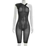 SC Mesh Off Shoulder See Through Romper MXBF-J26JP150