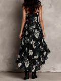 SC Print Sling Irregular Maxi Dress GWDS-260418