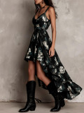 SC Print Sling Irregular Maxi Dress GWDS-260418