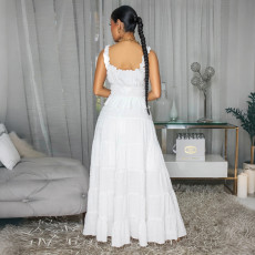 SC Solid Color Sleeveless Loose Two Piece Skirt Set CYA-902327
