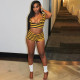 SC Stripe Tie Up Bikini Beach Three Piece Swimsuit GZJQ-K6S07238A