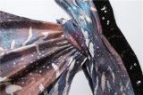 SC Print Hollow Out Tube Top Mini Dress GZJQ-K6D08162A