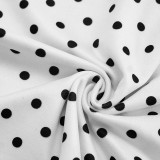 SC Polka Dot Print Lace Patchwork Mini Dress GSZM-D26DS140